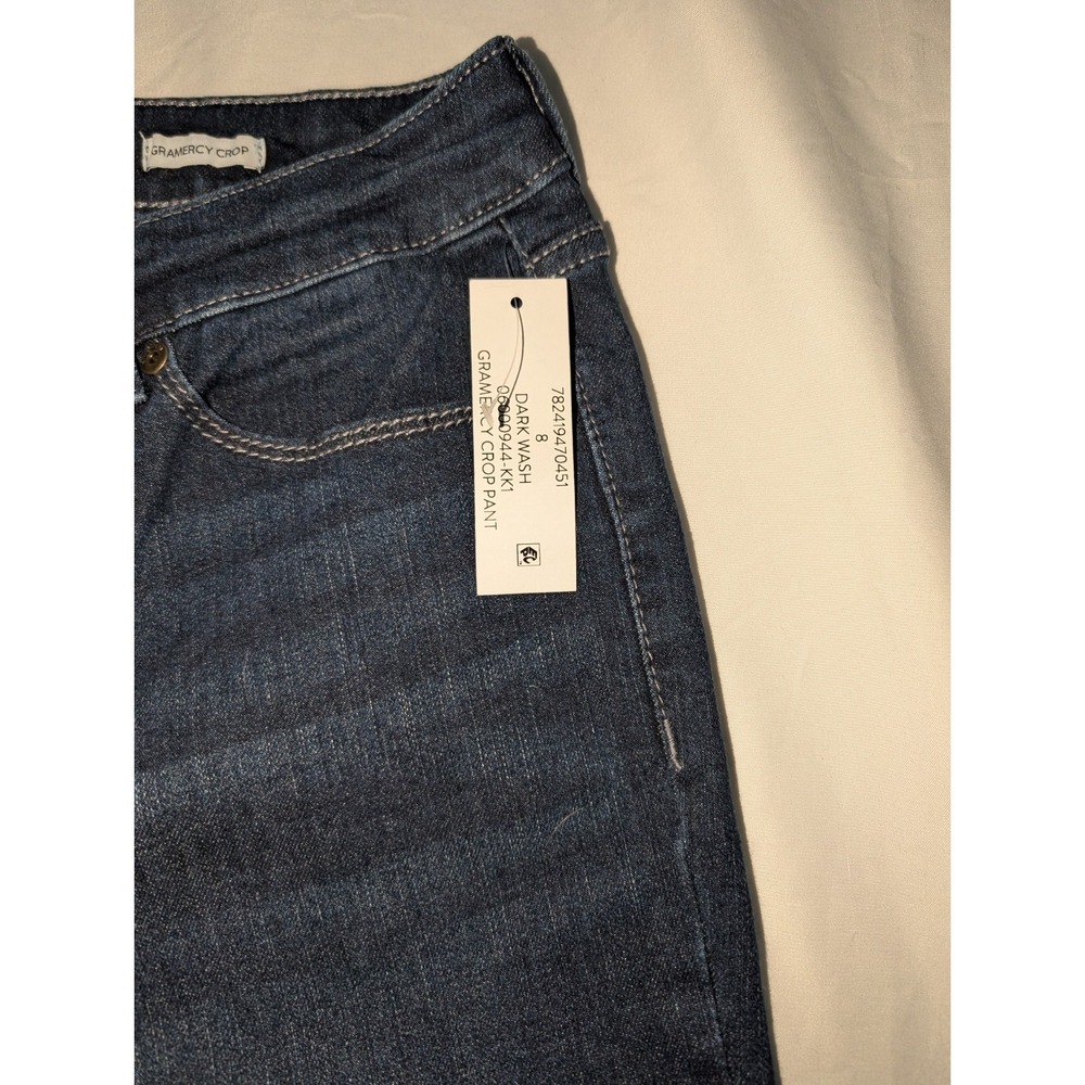 NWT Nine West Women's Size 8 Gramercy Crop Slim Fit Soft Touch Denim Jeans NEW - Picture 3 of 7